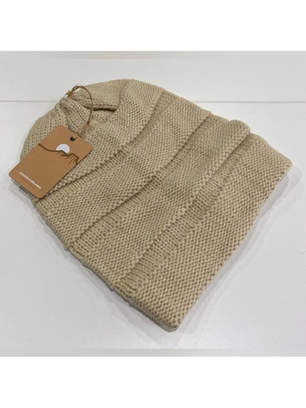 Yo Colorado Women's Drift Slouch Beanie Hat NWT Birchwood Cream Winter Ski Snow